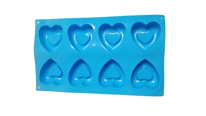 Heart Mold 8 Cavity Sky Blue