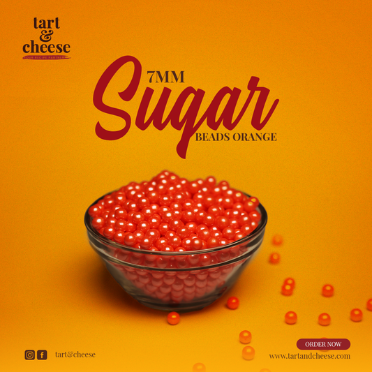 7mm sugar beads orange-30g