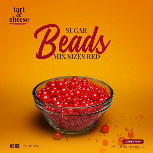 Sugar Beads Mix Size Red (30g)
