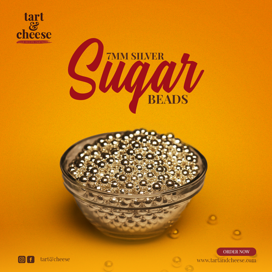 7mm Silver Sugar Beads (30g)